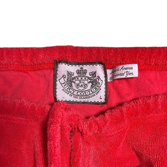 Vintage Juicy Couture Terry Cloth Dress Red, Authentic Y2K, Made in USA, Size L - Picture 7 of 11